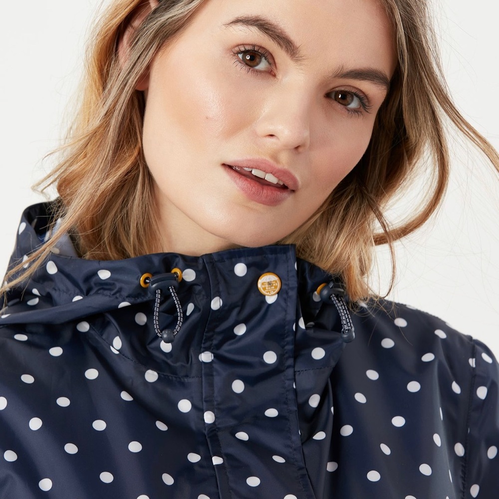 NWT Joules Golightly Packable Raincoat in Navy Spot ⚓️⛵️ - Picture 3 of 9